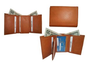 Men's Genuine Leather Tri-fold wallet 10 credit debit cards 2 Bill slots 1 ID - Image 13