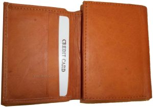 Men's Genuine Leather Tri-fold wallet 10 credit debit cards 2 Bill slots 1 ID - Image 8