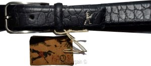 Men's Leather Belt, Crocodile skin printed leather belt, Kaos belt waist band BN - Image 9