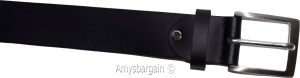 Men's Leather Belt, (L) Cowhide one sole Leather Belt. Casual belt, Black belt - Image 5