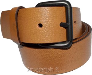 Men's Leather Belt size 38 Tan leather waist belt Leather brand new Leather belt - Image 4