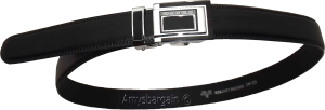 Men's Leather Dress Belt (XL) Auto Lock belt, Men's Black Quick lock belt GL063 - Image 3