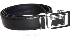 Men's Leather Dress Belt (XL) Auto Lock belt, Men's Black Quick lock belt GL063 - Image 6