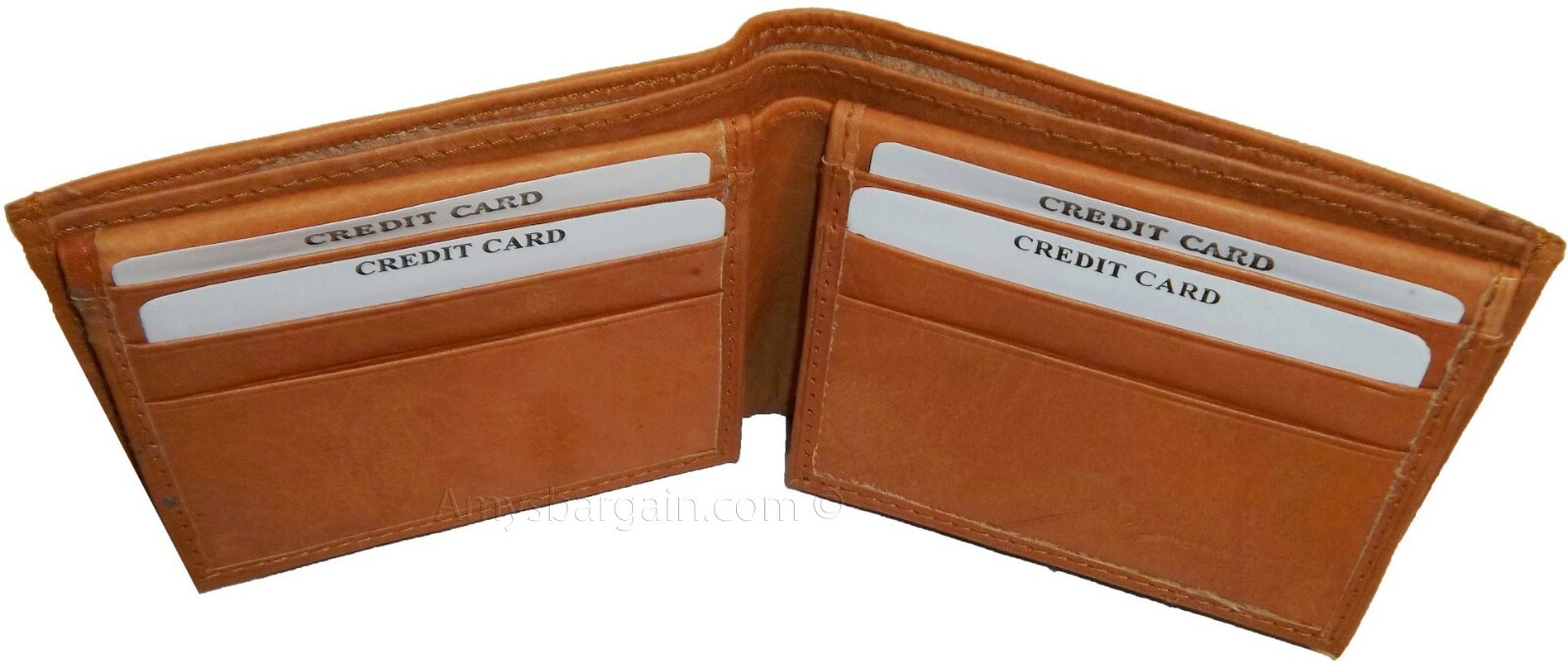 Men's Leather Wallet 12 Card Holder 2 ID Windows 2 Bill Pockets bnwt - Image 11