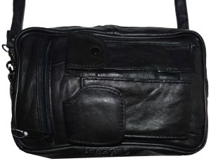 Men's Leather bag, Black handbag Unisex leather bag wrist let leather bag - Image 3