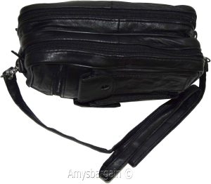 Men's Leather bag, Black handbag Unisex leather bag wrist let leather bag - Image 9