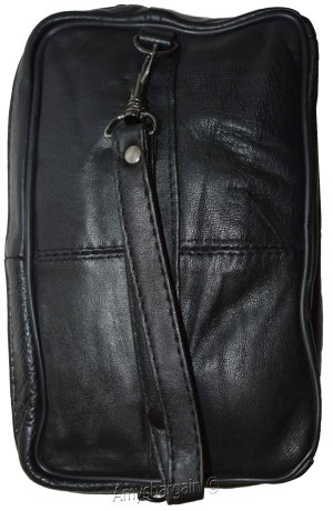 Men's Leather bag, Black handbag Unisex leather bag wrist let leather bag - Image 10
