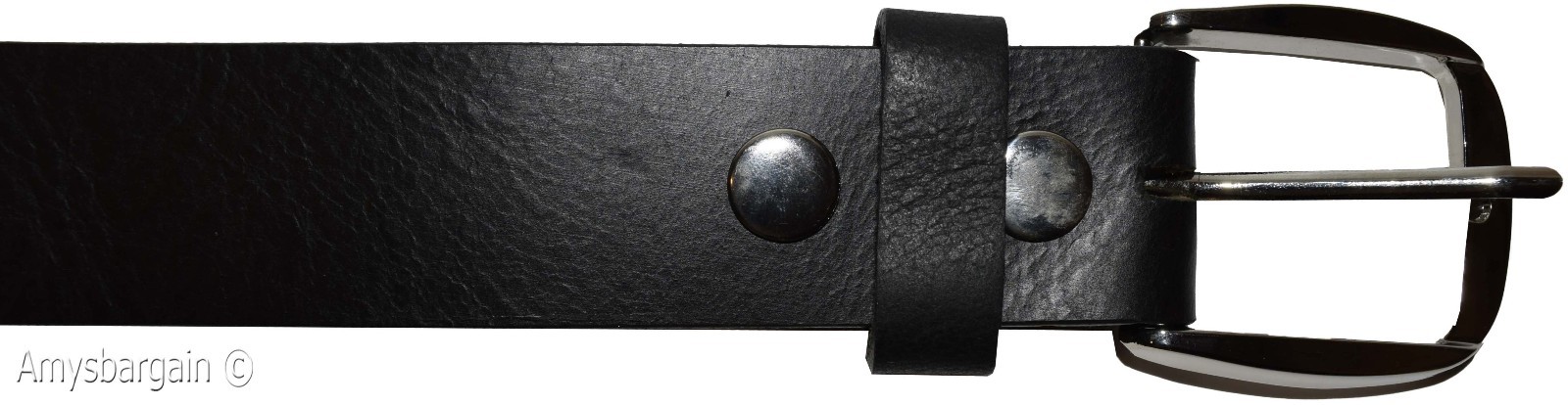 Men's X Large size Leather Belt Cowhide Unbranded One sole Leather Black belt - Image 4