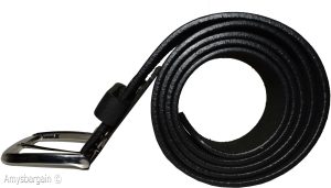 Men's X Large size Leather Belt Cowhide Unbranded One sole Leather Black belt - Image 6
