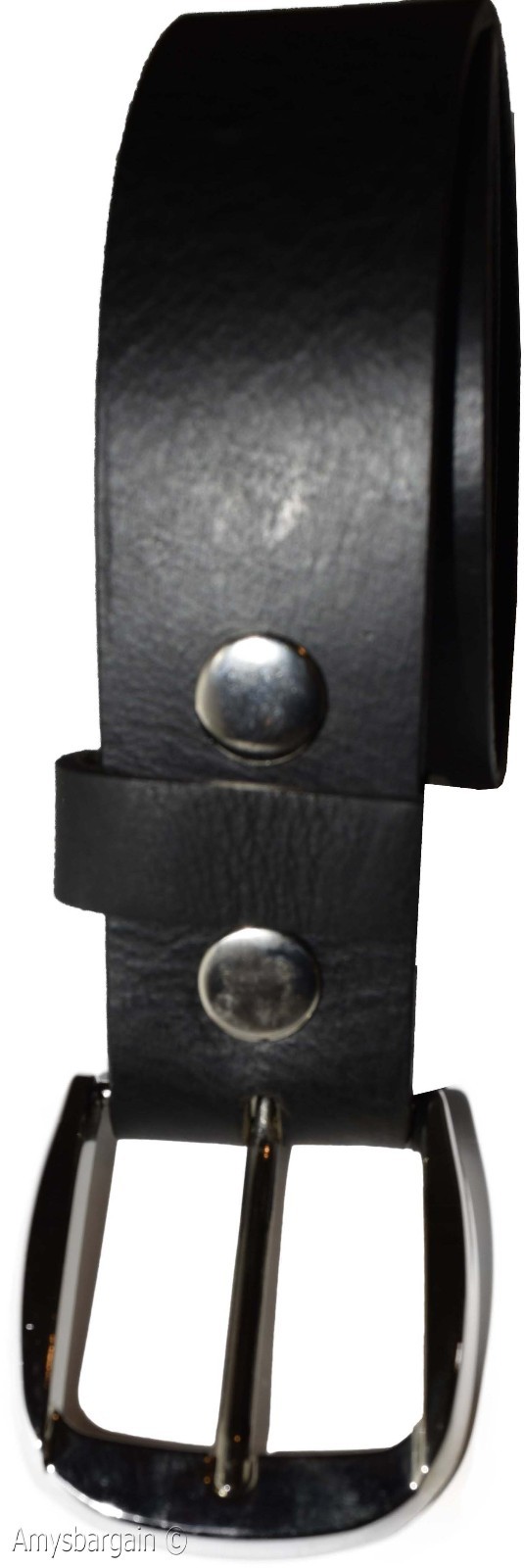 Men's X Large size Leather Belt Cowhide Unbranded One sole Leather Black belt - Image 7