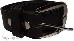 Men's X Large size Leather Belt Cowhide Unbranded One sole Leather Black belt - Image 8