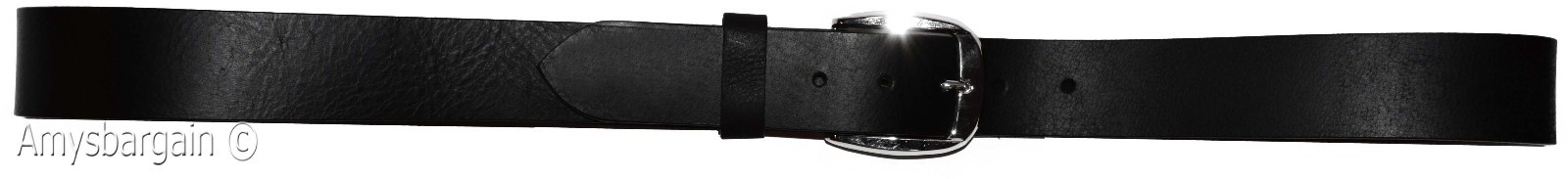 Men's X Large size Leather Belt Cowhide Unbranded One sole Leather Black belt - Image 9