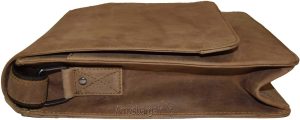 Men's bag Leather men's Shoulder bag Gentleman's leather bag Nu buck Leather bag - Image 12