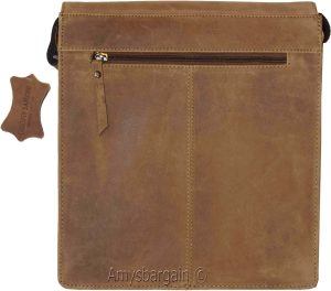 Men's bag Leather men's Shoulder bag Gentleman's leather bag Nu buck Leather bag - Image 13