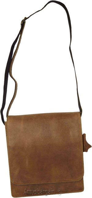 Men's bag Leather men's Shoulder bag Gentleman's leather bag Nu buck Leather bag - Image 5