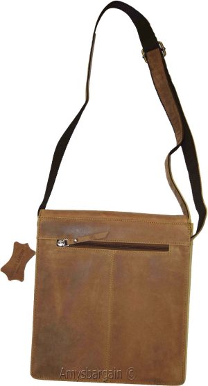 Men's bag Leather men's Shoulder bag Gentleman's leather bag Nu buck Leather bag - Image 8