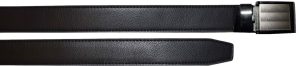 Men's belt leather dress Belt w/ auto Lock sliding buckle XL black belt #76 - Image 10