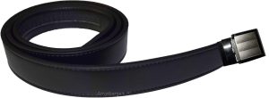 Men's belt leather dress Belt w/ auto Lock sliding buckle XL black belt #76 - Image 14