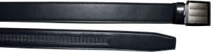 Men's belt leather dress Belt w/ auto Lock sliding buckle XL black belt #76 - Image 3