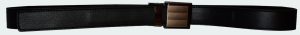 Men's belt leather dress Belt w/ auto Lock sliding buckle XL black belt #76 - Image 8