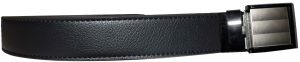 Men's belt leather dress Belt w/ auto Lock sliding buckle XL black belt #76 - Image 9