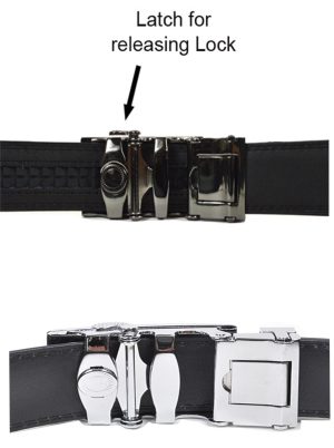 Men's belt leather dress belt, auto lock belt up to 46” quick lock belt br new - Image 3
