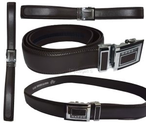 Men's belt leather dress belt, auto lock belt up to 46” quick lock belt br new