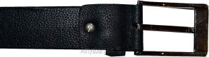 Men's genuine leather belt XL Black belt waist band strap new needlepoint buckle - Image 11