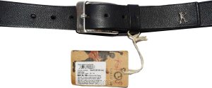 Men's genuine leather belt XL Black belt waist band strap new needlepoint buckle - Image 7