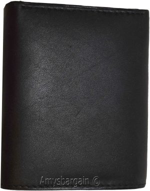 Men's wallet Trifold Leather wallet 2 Bill slots Black 9 Card br new wallet - Image 6