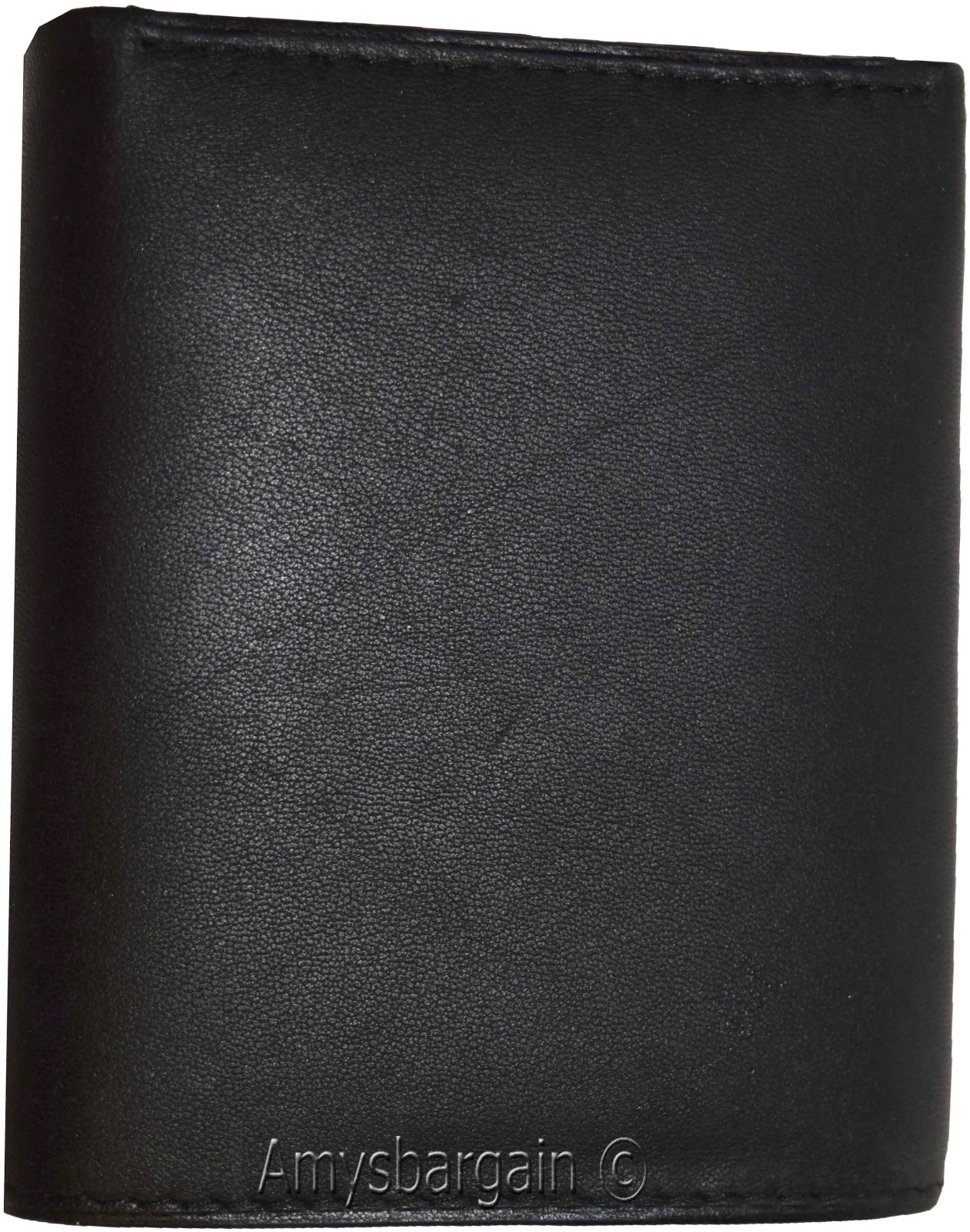 Men's wallet Trifold Leather wallet 2 Bill slots Black 9 Card br new wallet - Image 6