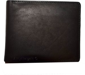 Men's wallet genuine Leather Bifold Black wallet 2 Bill slots 9 Card case In Box - Image 11