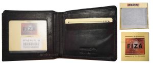 Men's wallet genuine Leather Bifold Black wallet 2 Bill slots 9 Card case In Box - Image 12