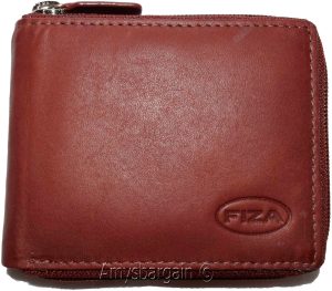 Men's zip around Leather Wallet. Bifold zip around wallet Fiza wallet in box BN - Image 11