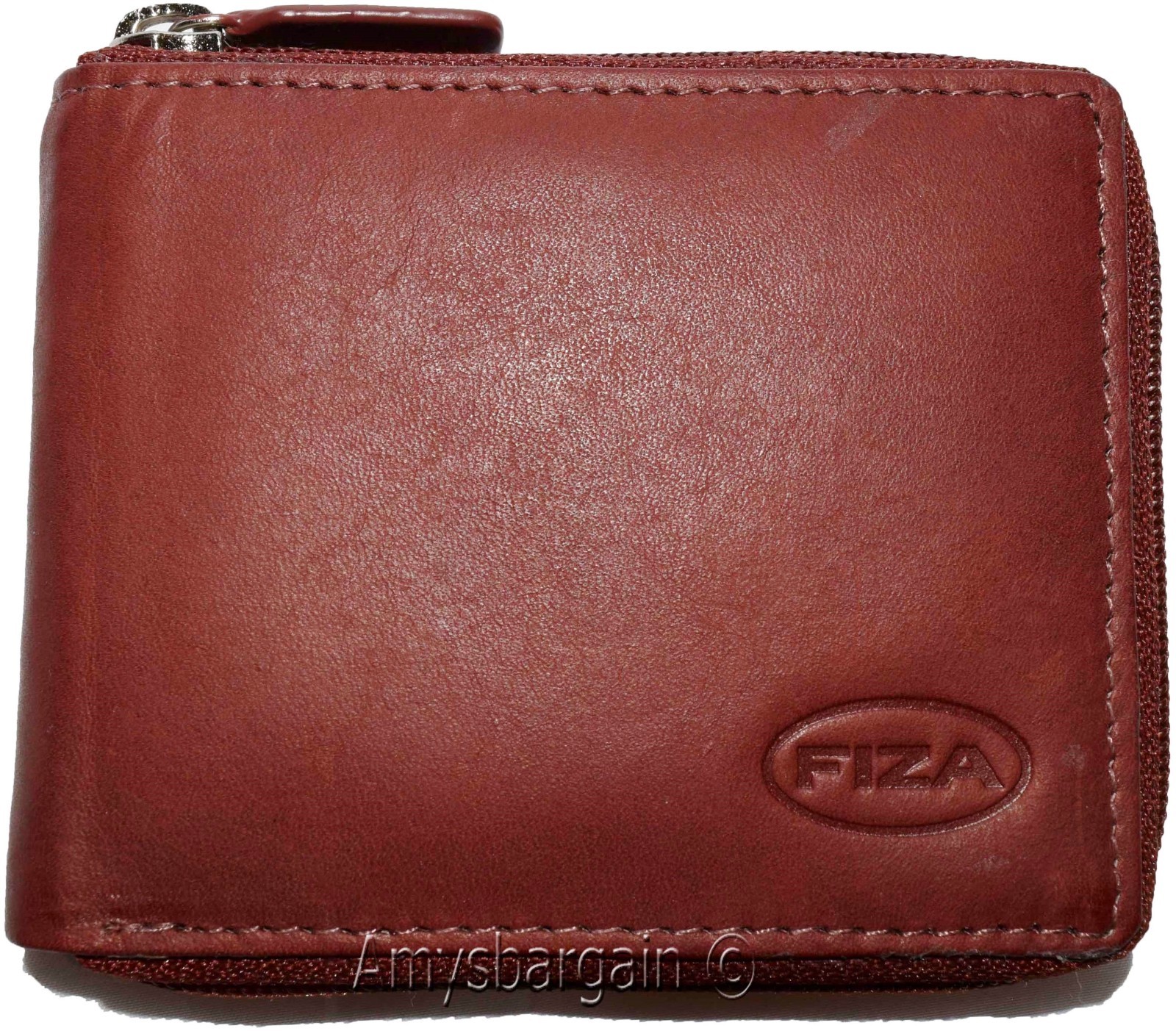 Men's zip around Leather Wallet. Bifold zip around wallet Fiza wallet in box BN - Image 11