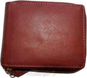Men's zip around Leather Wallet. Bifold zip around wallet Fiza wallet in box BN - Image 9