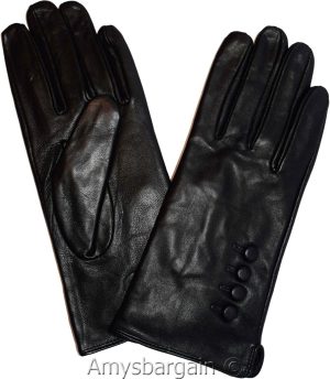 New Lovely women's Leather Gloves Winter Gloves warm Leather Gloves WoW BNWT +* - Image 5