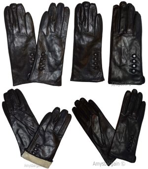 New Lovely women's Leather Gloves Winter Gloves warm Leather Gloves WoW BNWT +* - Image 7