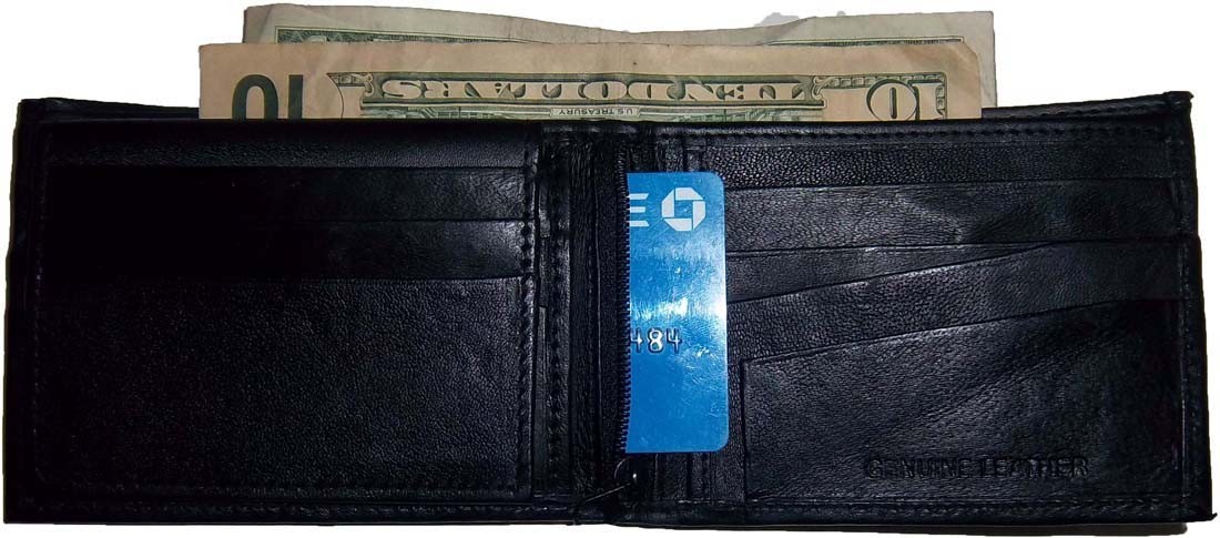 New Men's Leather Wallet 11 Card Holder 2 ID Window 2 Bill Pockets new wallet - Image 13