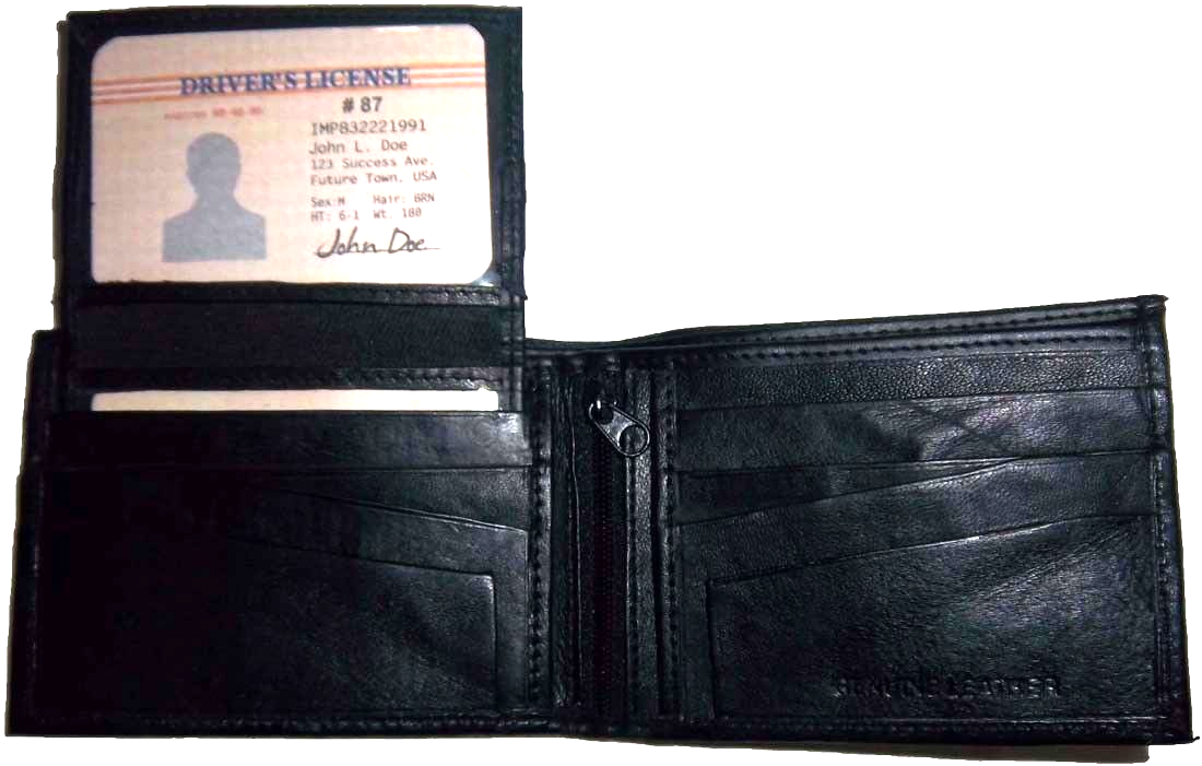 New Men's Leather Wallet 11 Card Holder 2 ID Window 2 Bill Pockets new wallet - Image 7