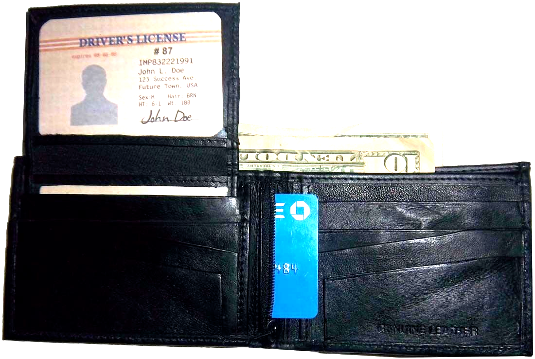 New Men's Leather Wallet 11 Card Holder 2 ID Window 2 Bill Pockets new wallet