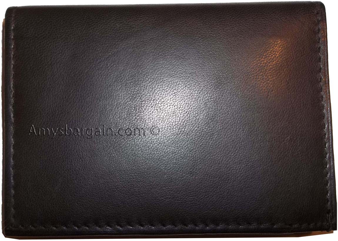 New Trifold Leather Men’s wallet 7 Credit card spaces ID Window Men's Bilfold BN - Image 11