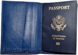 New USA Leather passport cover wallet Passport case credit card ID Holder new - Image 12