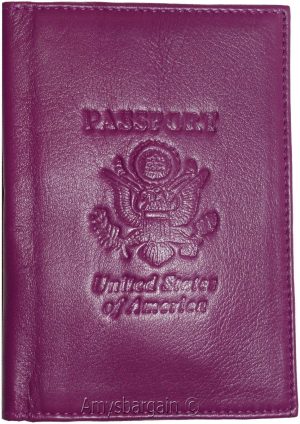 New USA Leather passport cover wallet Passport case credit card ID Holder new - Image 7