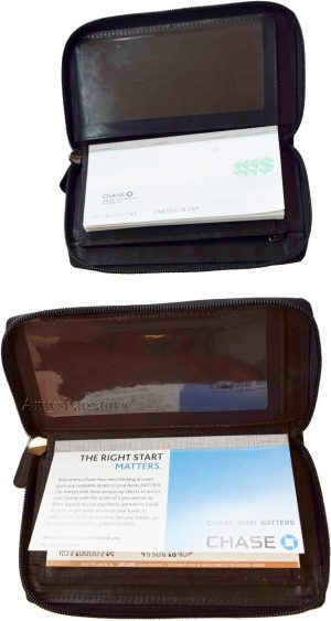 New Zip Around checkbook wallet with tub 14 credit card zip change purse ID new - Image 6