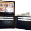 New style leather man's wallets 2 suede lined billfolds Credit card ID spaces bn