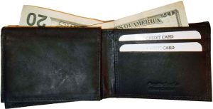 New style leather man's wallets 2 suede lined billfolds Credit card ID spaces bn - Image 5