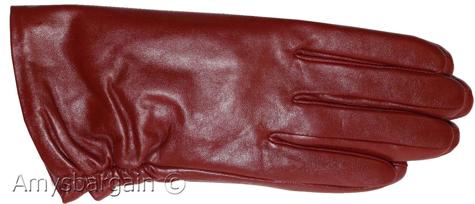 New women's Leather Gloves, Winter Gloves, Unbranded New Red Warm Leather Gloves - Image 4