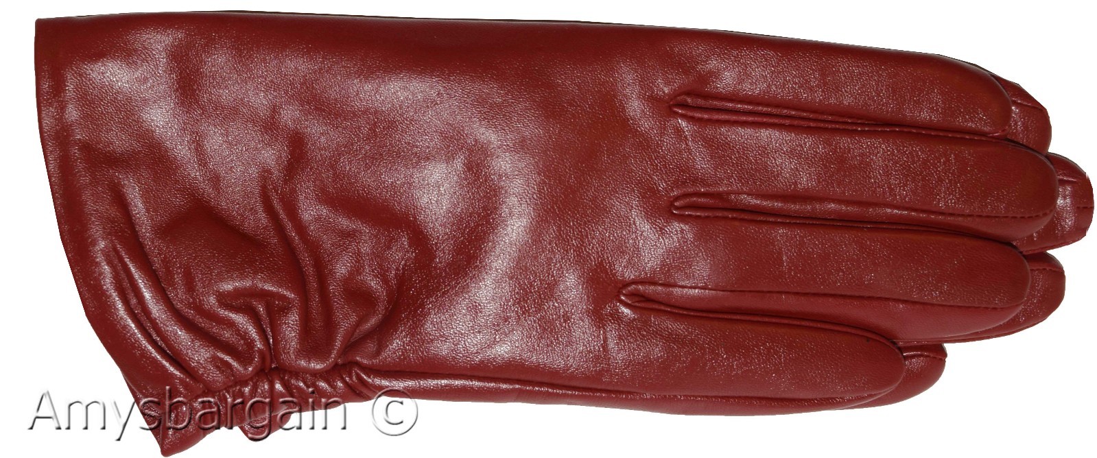 New women's Leather Gloves, Winter Gloves, Unbranded New Red Warm Leather Gloves - Image 7
