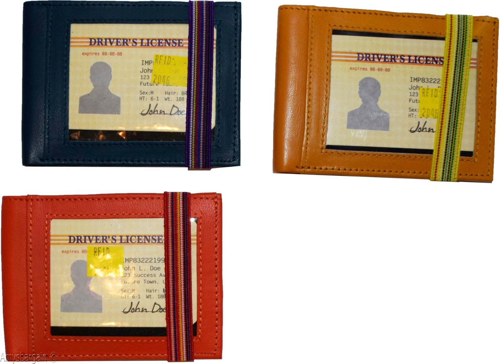 RFID Men's wallet, Genuine leather wallet, Bi-fold wallet 8 credit card Photo ID - Image 3